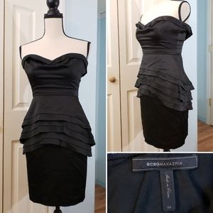 BCBGMAXAZRIA | Strapless Peplum Dress